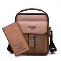 Bolsa Masculina JEEP de Couro Legítimo Transversal + Carteira JEEP